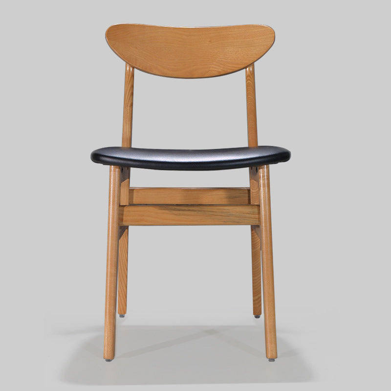 Modern Solid Wood Dining Chair Indoor-Outdoor Open Back Side Chair Clearhalo 'Dining Chairs' 'Dining Tables & Seating' 'dining_chair' 'furn' 'furn_dining_chair' 'Furniture' 'Kitchen & Dining Furniture' 6544824