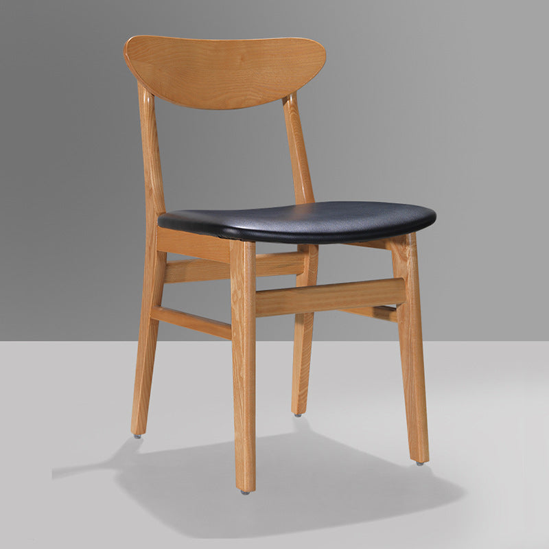 Modern Solid Wood Dining Chair Indoor-Outdoor Open Back Side Chair Clearhalo 'Dining Chairs' 'Dining Tables & Seating' 'dining_chair' 'furn' 'furn_dining_chair' 'Furniture' 'Kitchen & Dining Furniture' 6544826