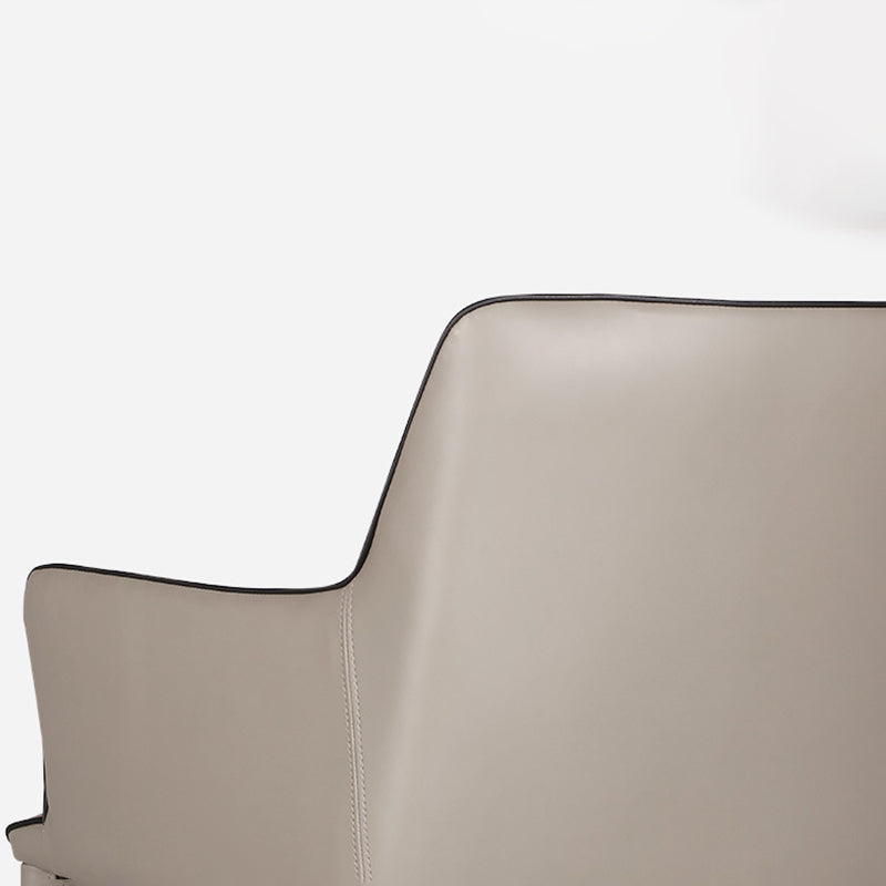 Sillas de comedor de cuero de PU contemporáneos silla de brazo interior con tapizado
