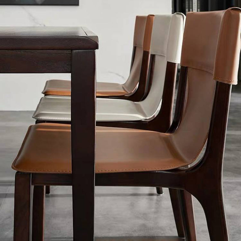 Contemporary Wood Side Dining Chairs Kitchen Home Chair with Upholstered