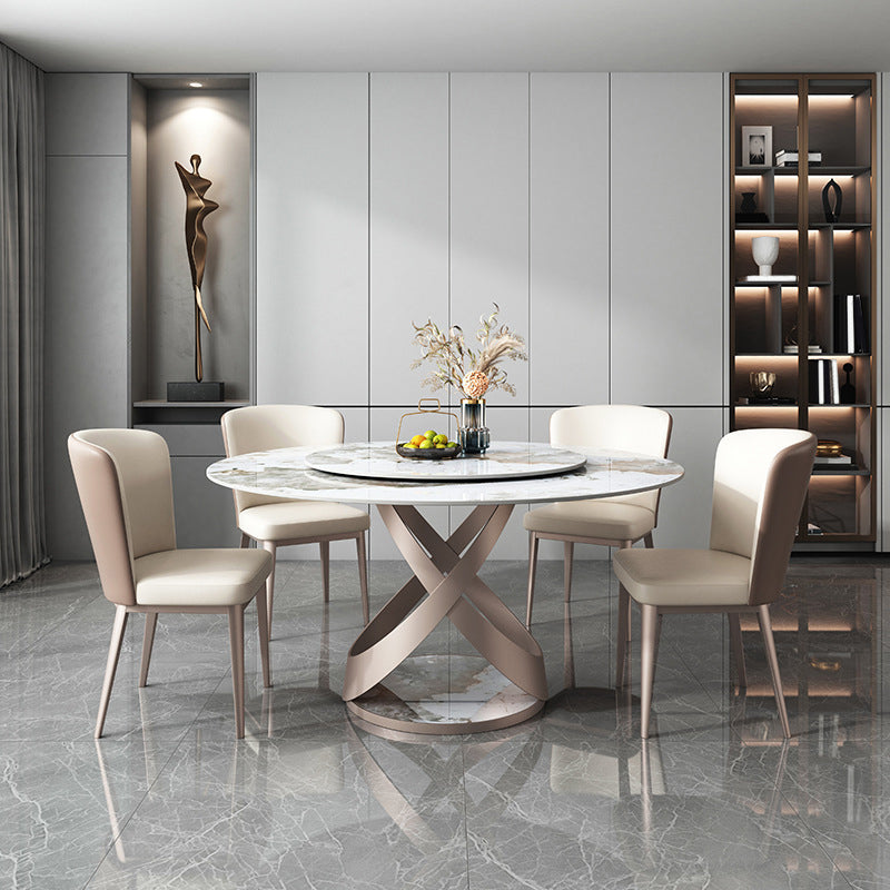 Upholstered Armless Dining Side Chair Wingback Chair in Beige