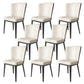 Upholstered Armless Dining Side Chair Wingback Chair in Beige