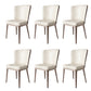 Upholstered Armless Dining Side Chair Wingback Chair in Beige