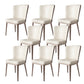 Upholstered Armless Dining Side Chair Wingback Chair in Beige