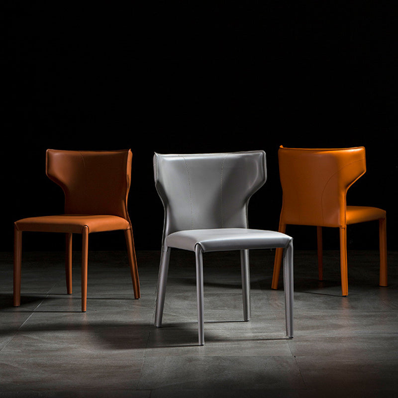 Kitchen Wingback Armless Dining Chair Upholstered Side Chair