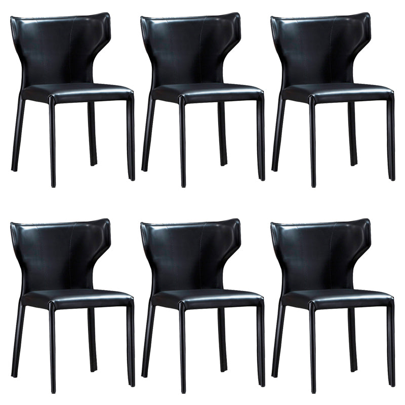 Kitchen Wingback Armless Dining Chair Upholstered Side Chair