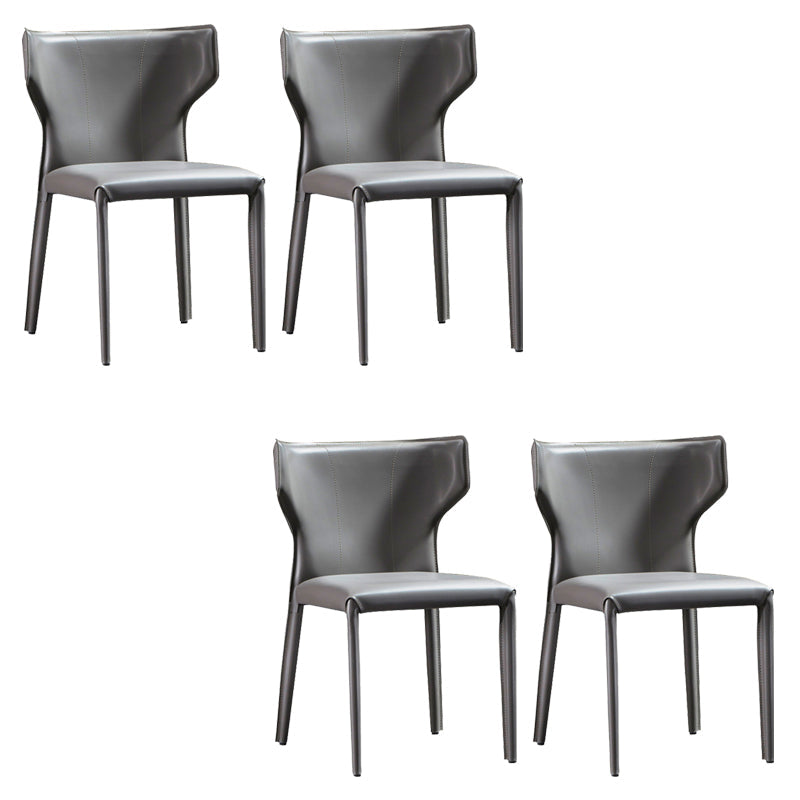 Kitchen Wingback Armless Dining Chair Upholstered Side Chair