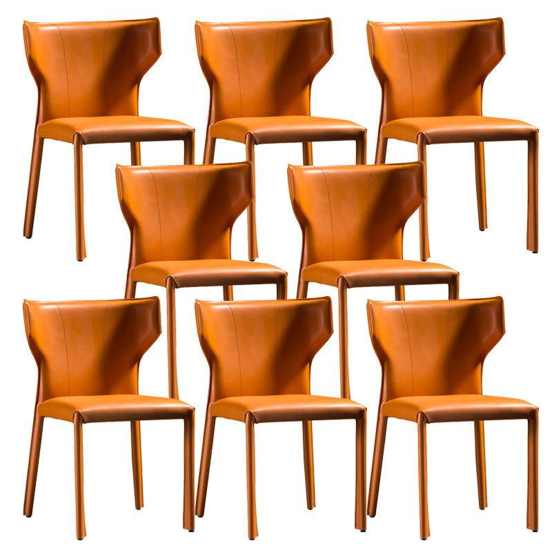 Kitchen Wingback Armless Dining Chair Upholstered Side Chair