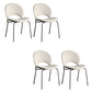 Indoor-Outdoor Curved Side Chair Open Back Dining Upholstered Chair