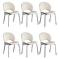 Indoor-Outdoor Curved Side Chair Open Back Dining Upholstered Chair