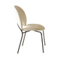 Indoor-Outdoor Curved Side Chair Open Back Dining Upholstered Chair