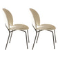 Indoor-Outdoor Curved Side Chair Open Back Dining Upholstered Chair