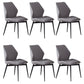 Dining Room Home Upholstered Chair Leather Wingback Armless Chair Grey 6 Piece Set Clearhalo 'Dining Chairs' 'Dining Tables & Seating' 'dining_chair' 'furn' 'furn_dining_chair' 'Furniture' 'Kitchen & Dining Furniture' 6545029