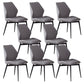 Dining Room Home Upholstered Chair Leather Wingback Armless Chair Grey 8 Piece Set Clearhalo 'Dining Chairs' 'Dining Tables & Seating' 'dining_chair' 'furn' 'furn_dining_chair' 'Furniture' 'Kitchen & Dining Furniture' 6545031