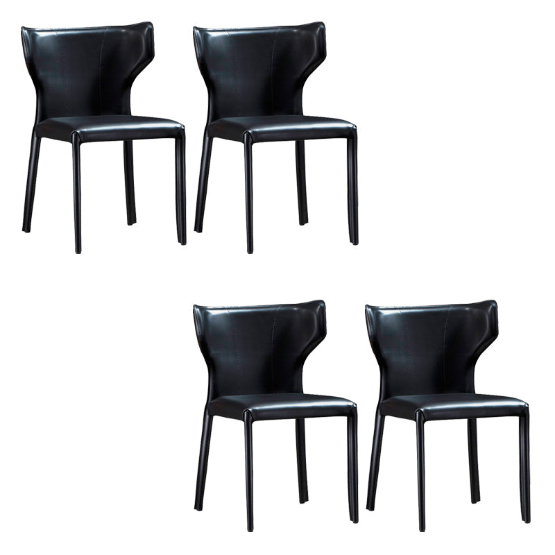 ダイニングルーム布張りの椅子レザーキッチンウィングバックチェア