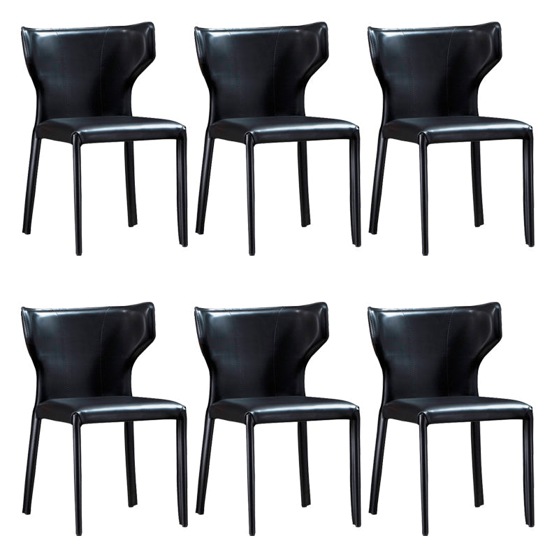 ダイニングルーム布張りの椅子レザーキッチンウィングバックチェア