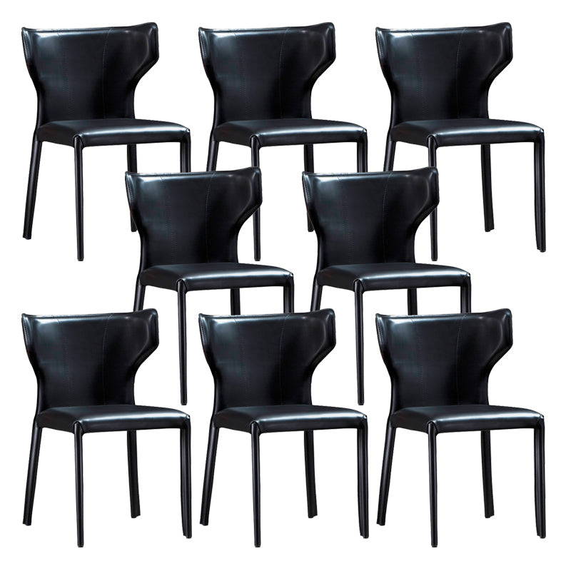 ダイニングルーム布張りの椅子レザーキッチンウィングバックチェア