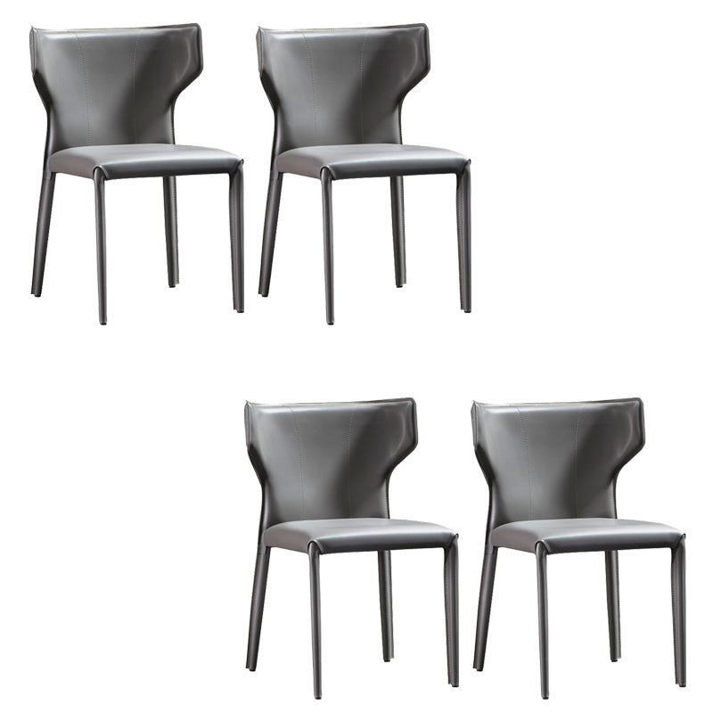 ダイニングルーム布張りの椅子レザーキッチンウィングバックチェア