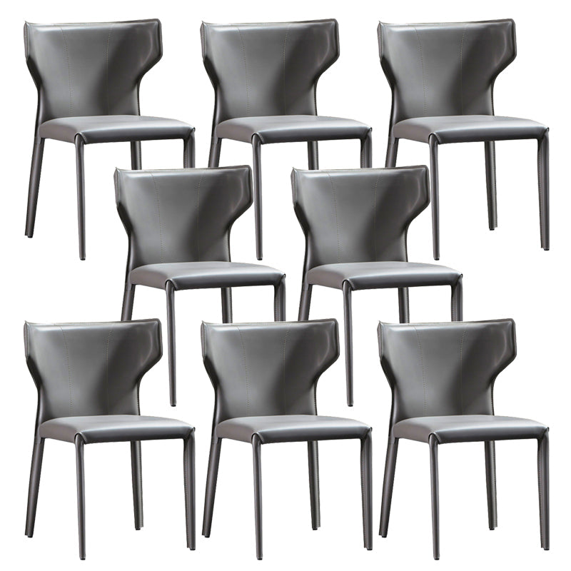 ダイニングルーム布張りの椅子レザーキッチンウィングバックチェア