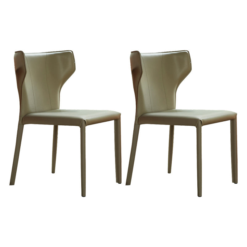 ダイニングルーム布張りの椅子レザーキッチンウィングバックチェア