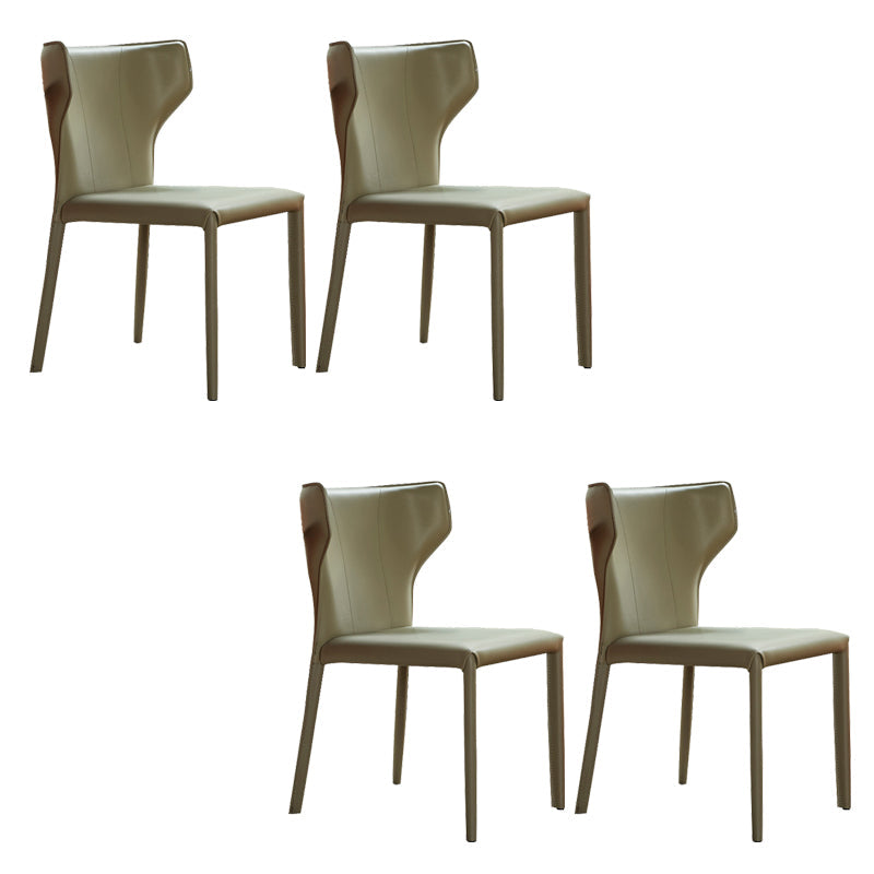 ダイニングルーム布張りの椅子レザーキッチンウィングバックチェア