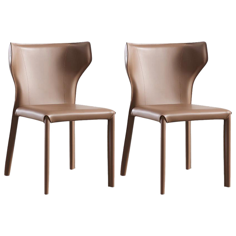 ダイニングルーム布張りの椅子レザーキッチンウィングバックチェア