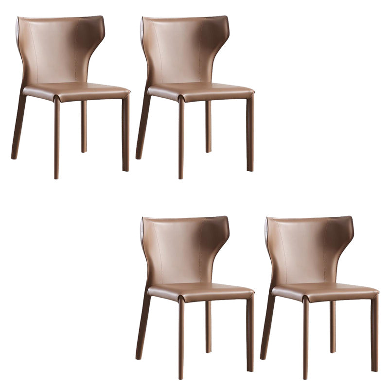 ダイニングルーム布張りの椅子レザーキッチンウィングバックチェア