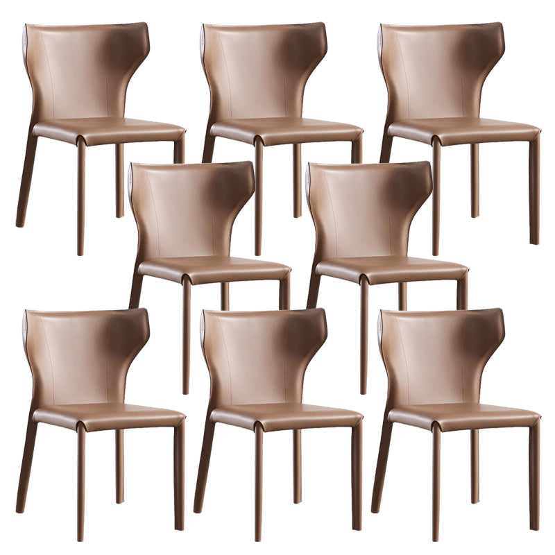 ダイニングルーム布張りの椅子レザーキッチンウィングバックチェア