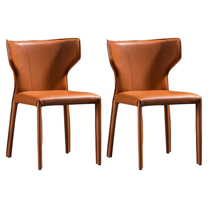 ダイニングルーム布張りの椅子レザーキッチンウィングバックチェア