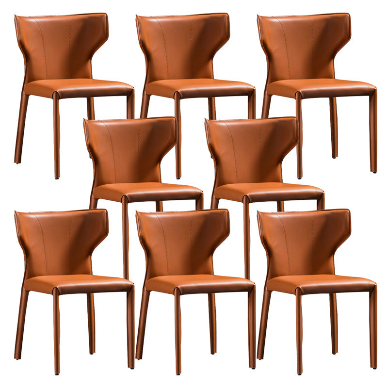 ダイニングルーム布張りの椅子レザーキッチンウィングバックチェア