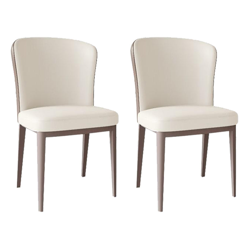 Keuken huis gestoffeerde eetkamerstoel lederen wingback armloze stoel