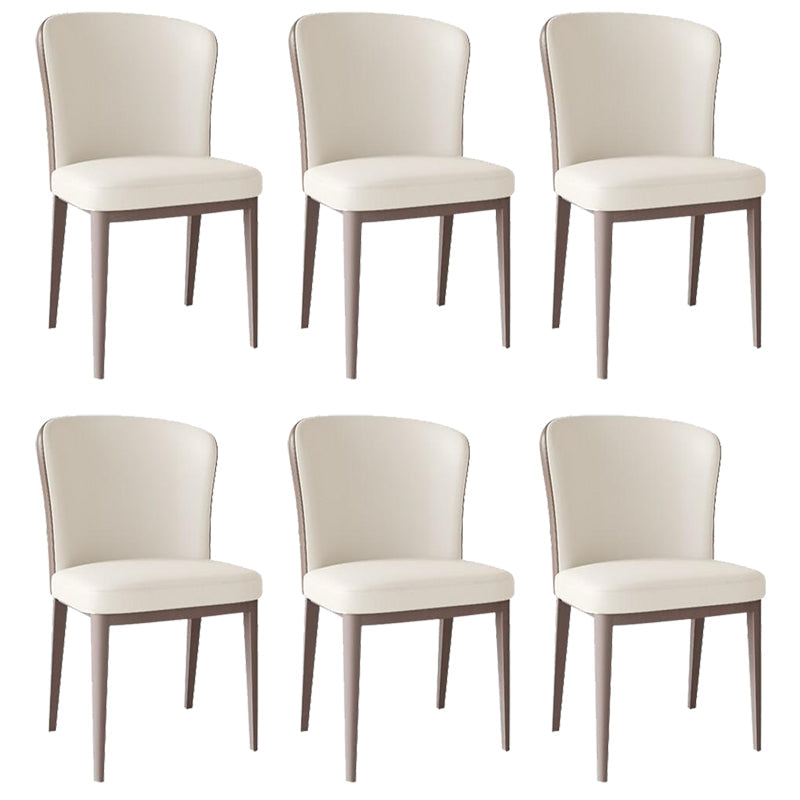 Keuken huis gestoffeerde eetkamerstoel lederen wingback armloze stoel