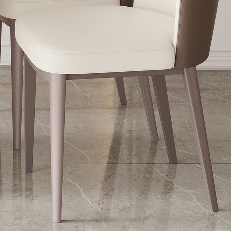 Keuken huis gestoffeerde eetkamerstoel lederen wingback armloze stoel