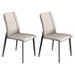 Dining Room Home Upholstered Chair Leather Parsons Armless Chair Off-White 2 Piece Set Clearhalo 'Dining Chairs' 'Dining Tables & Seating' 'dining_chair' 'furn' 'furn_dining_chair' 'Furniture' 'Kitchen & Dining Furniture' 6545126