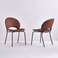Contemporary Indoor Side Chair Open Back in Brown Dining Chair