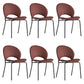 Contemporary Indoor Side Chair Open Back in Brown Dining Chair