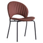 Contemporary Indoor Side Chair Open Back in Brown Dining Chair