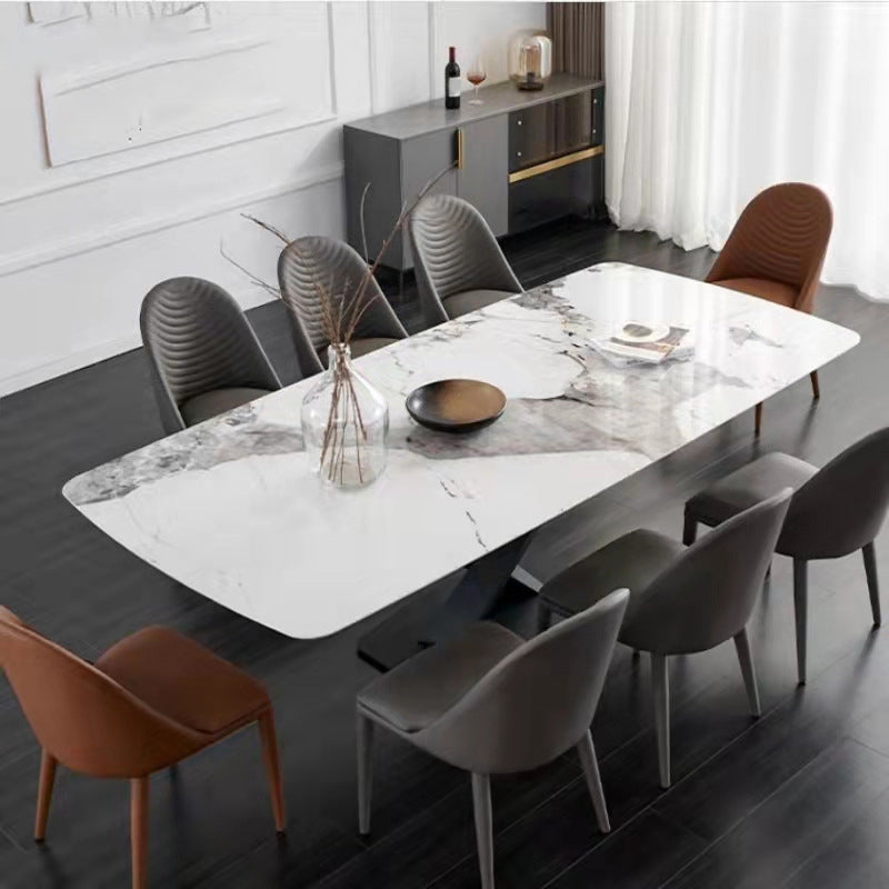Dining Room Contemporary Dining Chair Upholstered Metal Legs Chair Clearhalo 'Dining Chairs' 'Dining Tables & Seating' 'dining_chair' 'furn' 'furn_dining_chair' 'Furniture' 'Kitchen & Dining Furniture' 6545241