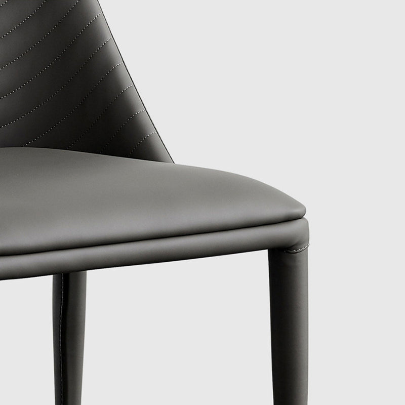 Dining Room Contemporary Dining Chair Upholstered Metal Legs Chair Clearhalo 'Dining Chairs' 'Dining Tables & Seating' 'dining_chair' 'furn' 'furn_dining_chair' 'Furniture' 'Kitchen & Dining Furniture' 6545252