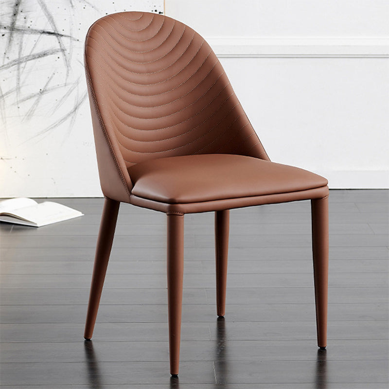 Dining Room Contemporary Dining Chair Upholstered Metal Legs Chair Clearhalo 'Dining Chairs' 'Dining Tables & Seating' 'dining_chair' 'furn' 'furn_dining_chair' 'Furniture' 'Kitchen & Dining Furniture' 6545256