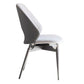 Open Back Dining Side Chair Modern Metal Base Indoor-Outdoor Chair