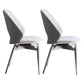Open Back Dining Side Chair Modern Metal Base Indoor-Outdoor Chair