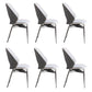 Open Back Dining Side Chair Modern Metal Base Indoor-Outdoor Chair