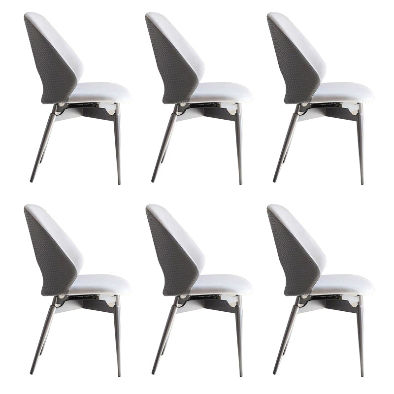 Open Back Dining Side Chair Modern Metal Base Indoor-Outdoor Chair