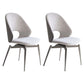 Open Back Dining Side Chair Modern Metal Base Indoor-Outdoor Chair