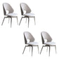 Open Back Dining Side Chair Modern Metal Base Indoor-Outdoor Chair
