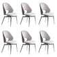 Open Back Dining Side Chair Modern Metal Base Indoor-Outdoor Chair