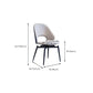Open Back Dining Side Chair Modern Metal Base Indoor-Outdoor Chair