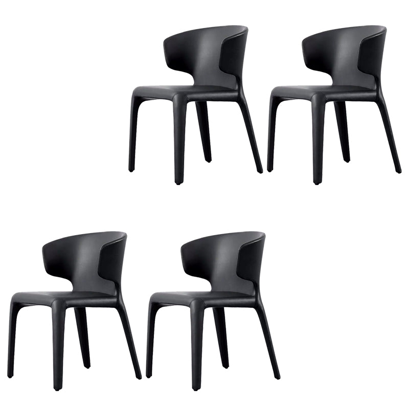 Sedia da pranzo in vetro finto sedia a wingback con rivestimento