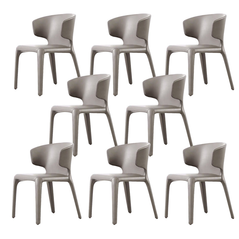 Sedia da pranzo in vetro finto sedia a wingback con rivestimento